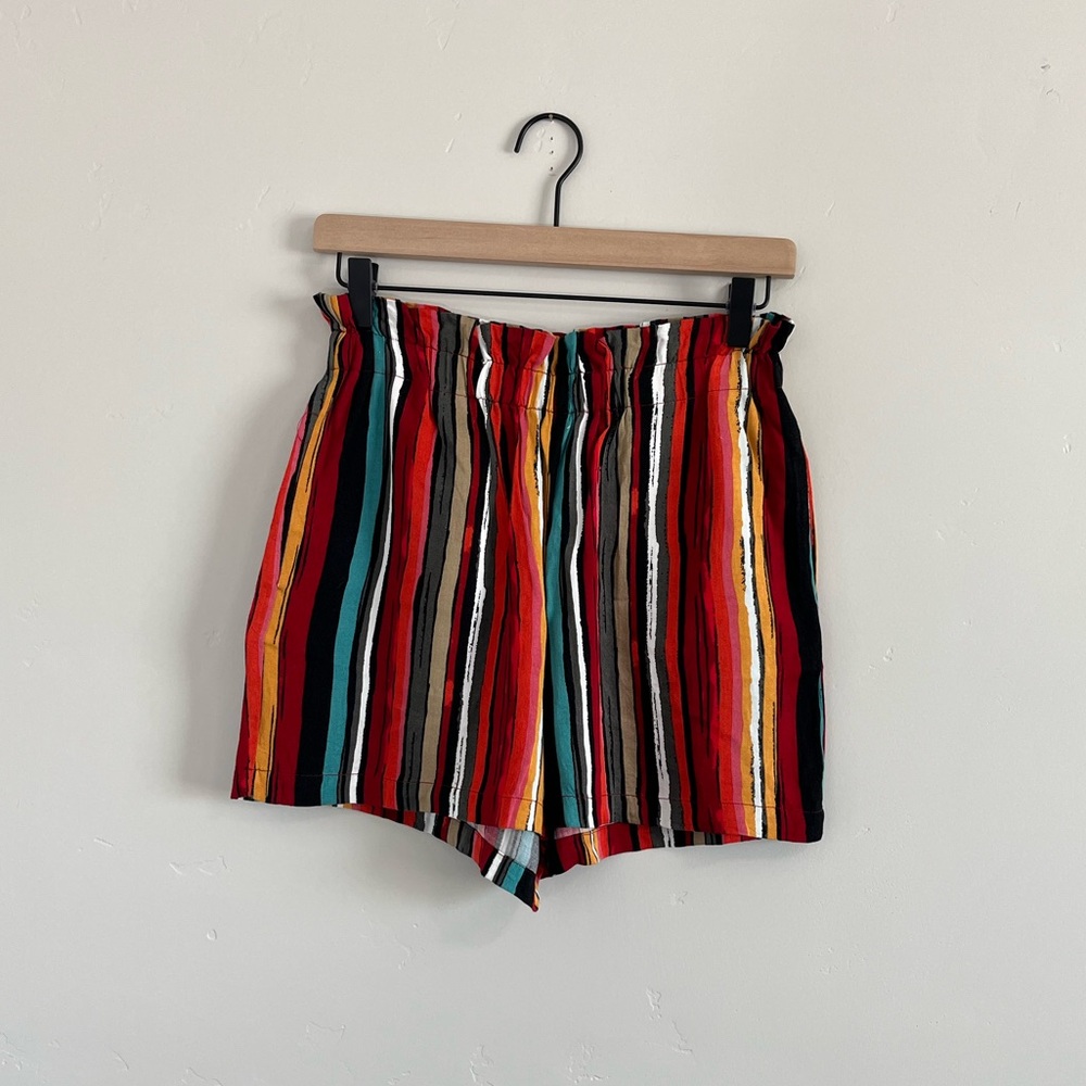 Max Jeans | Paperbag Style Striped Multicolor Women's Shorts